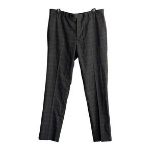 Paisley & Gray Dress Pants Mens 35/30 Brown Glen Plaid Slim Fit Office Career